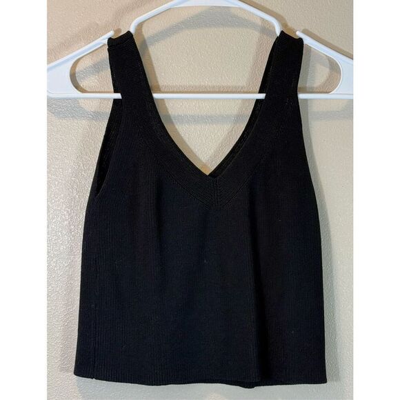 Frank & Oak Boho Short Y2K Edgy Academia V-Neck Crop Top Tank Top Women’s M - Picture 1 of 8